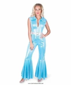 Disguise Costumes Disco Diva 70s Metallic Jumpsuit Ladiesc