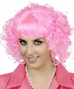 Swedia's Beauty School Pink Curly Wig 1950's