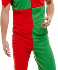 Smiffys Christmas & New Year Elf Costume-Mens