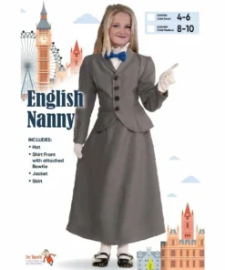 Tomfoolery Girls Costumes English Nanny - Girls - Dr Toms