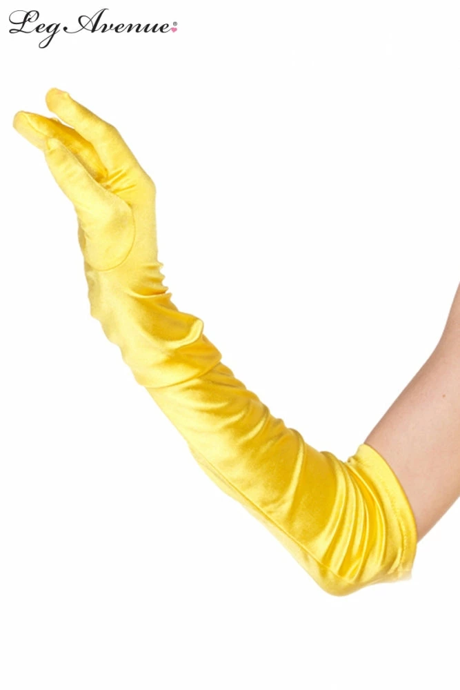 Tomfoolery Gloves Extra Long Satin Leg Avenue - Asst Colors 6 Tomfoolery Gloves Extra Long Satin Leg Avenue - Asst Colors