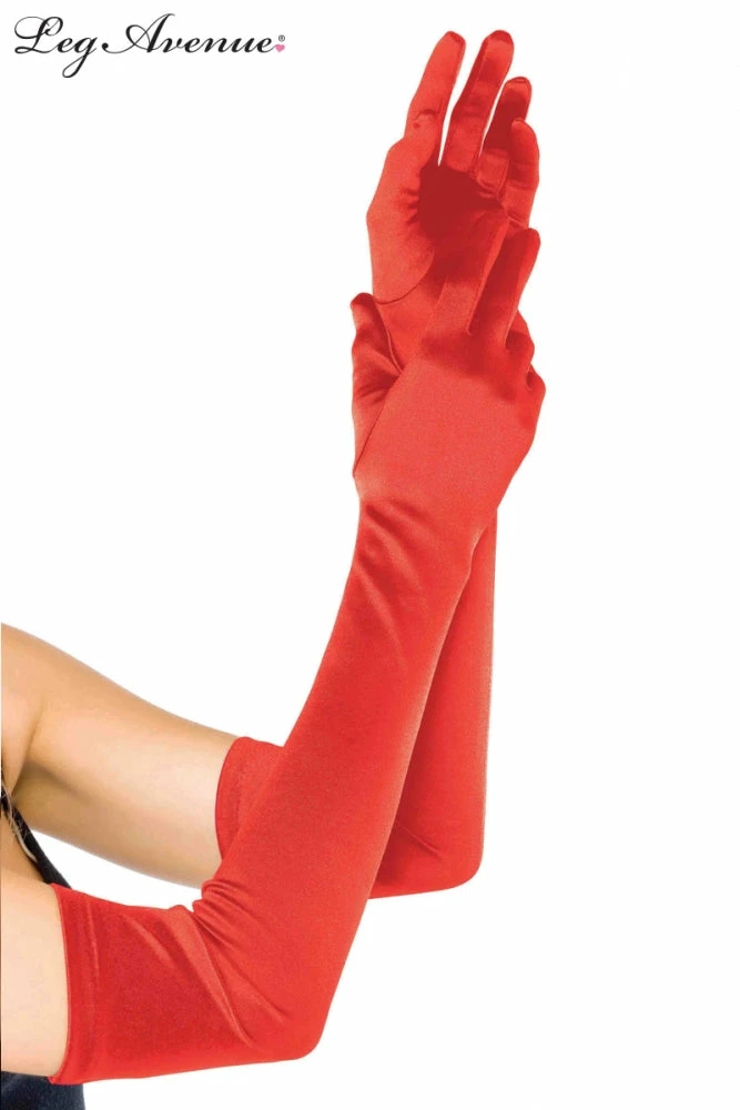 Tomfoolery Gloves Extra Long Satin Leg Avenue - Asst Colors 5 Tomfoolery Gloves Extra Long Satin Leg Avenue - Asst Colors