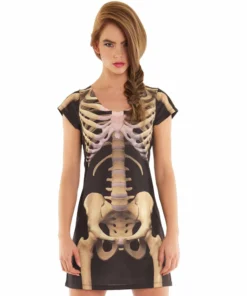 Tomfoolery Faux Real Skeleton Dress