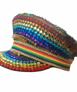 Swedia's Festival Sequined Hat-Pride Rainbow