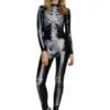Smiffys Fever Miss Whiplash Skeleton Ladies Costume Ladiesc