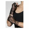 Smiffys Fingerless Lace Gloves - Black 1980's