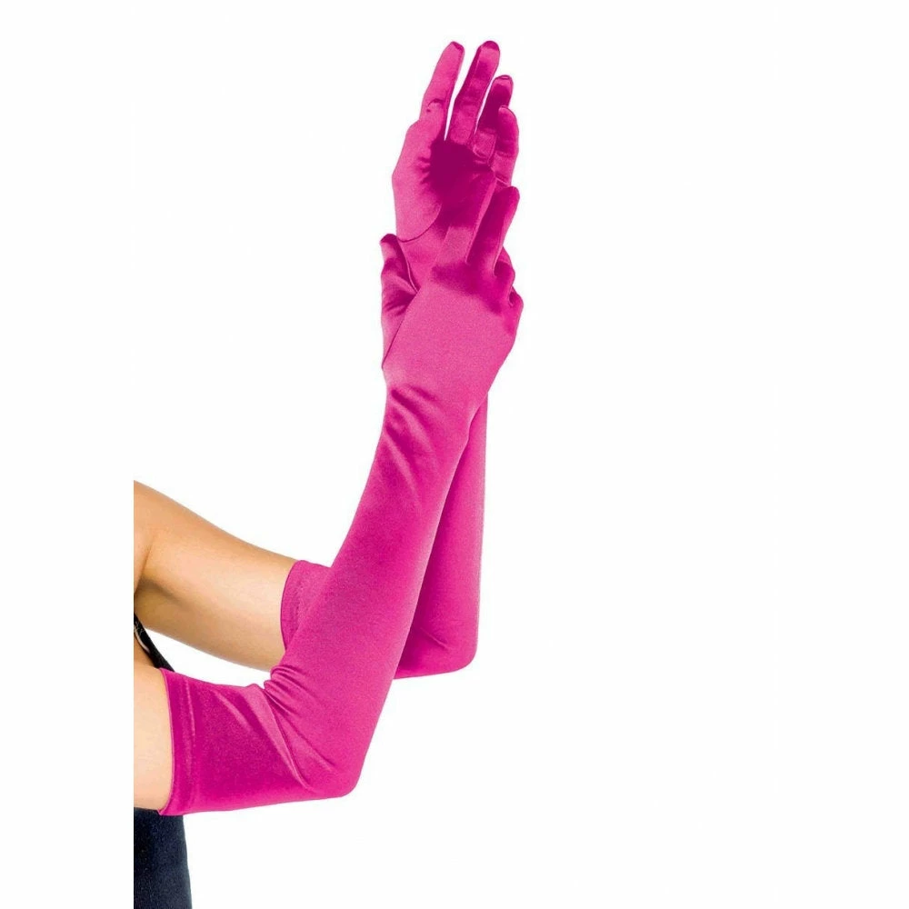Tomfoolery Gloves Extra Long Satin Leg Avenue - Asst Colors 7 Tomfoolery Gloves Extra Long Satin Leg Avenue - Asst Colors