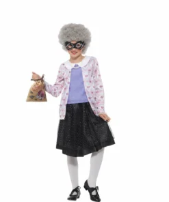 Smiffys Girls Costumes Gangster Granny Child's Deluxe Costume