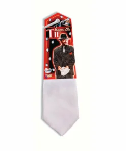 Forum Novelties Roaring 20's White Gangster Tie Suspenders & Ties