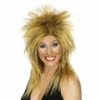 Smiffys Ginger And Black Mullet Rock Diva Wig