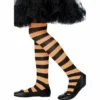 Smiffys Tights Orange & Black - Child