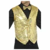 Smiffys Gold Sequin Waistcoat Mensc