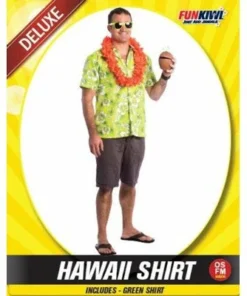 Allen Trading Mensc Hawaii Green Shirt
