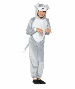 Smiffys Grey Dog Costume - Child Girls Costumes