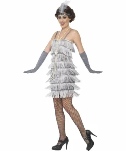 Smiffys Silver Flapper Dress