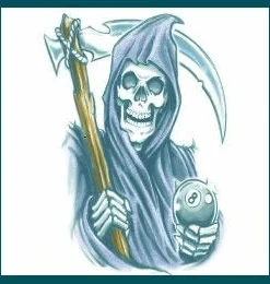 Carnival Products Tattoos Tinsley FX Temp Tattoo - Reaper