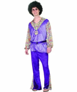 Interalia Group Hippie Mens Costume-Purple