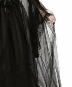 Rubie's Deerfield Ladiesc Hooded Cape Black Tulle Womens-Size Std