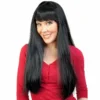 Tomfoolery Long Straight Wig With Fringe - Black Wigsc