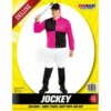 Allen Trading Mens Jockey Black & Pink Costume Occupations & Uniforms