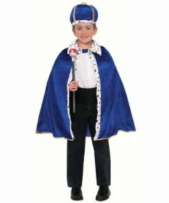 Forum Novelties Girls Costumes King Robe & Crown Set In Royal Blue - Child