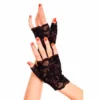 Brave N Krazy Lace Fingerless Black Gloves