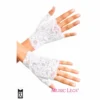 Brave N Krazy 1980's Lace Fingerless White Gloves