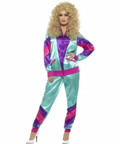Smiffys Ladiesc 80s Height Of Fashion Shell Suit