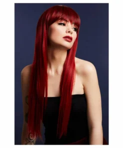 Smiffys Wigsc Long Ruby Red Fever Wig - Jessica