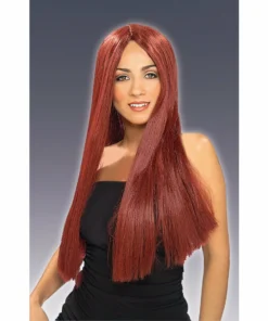 Forum Novelties Long Straight Burgundy Wig 1960's