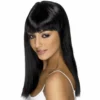 Smiffys Black Shoulder Length Wig