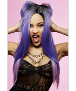 Smiffys Manic Panic Amethyst Ombre Super Vixen Wig
