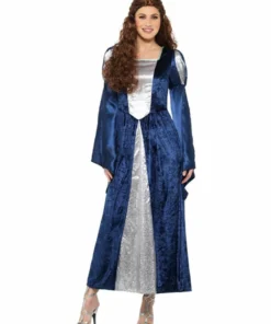 Smiffys Medieval Maid Costume - Blue