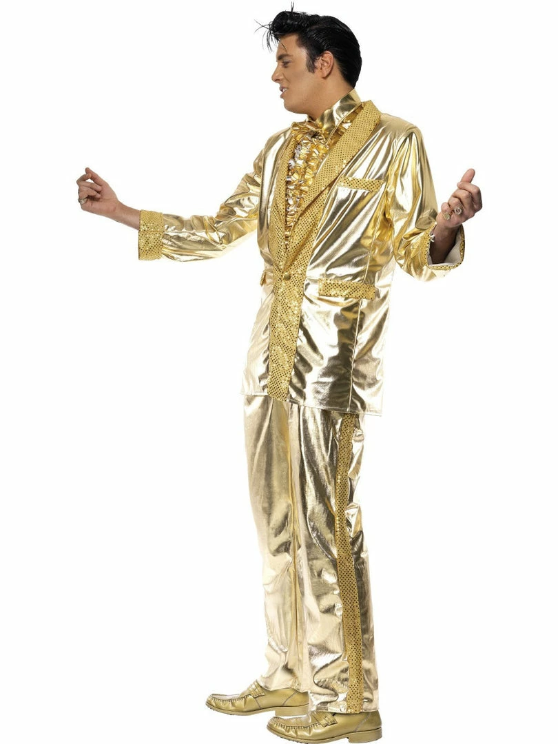 Smiffys Elvis Gold Suit Costume Mensc 4 Smiffys Elvis Gold Suit Costume Mensc