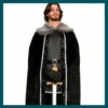 Forum Novelties Mensc Cape With Faux Fur Trim-Black