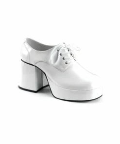 White Disco Platform Shoes -Hire Accessoriesc