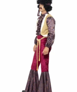 Smiffys Mensc 1970s Psychedelic Rocker Costume With Flares