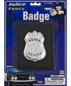 Forum Novelties Metal Police Badge In Wallet Accessoriesc
