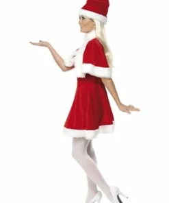 Smiffys Ladiesc Miss Santa Costume With Cape