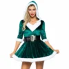 Tomfoolery Mrs Claus Ladies Green Christmas Costume - Leg Avenue