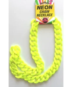 Allen Trading Neon Chain Necklace-Asst Colours 1980's