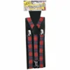 Forum Novelties Accessoriesc Nerd Suspenders - Red & Black Check 2 Forum Novelties Accessoriesc Nerd Suspenders - Red & Black Check