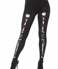 Smiffys Mexican Opaque Day Of The Dead Tights