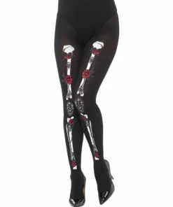 Smiffys Mexican Opaque Day Of The Dead Tights