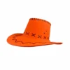Trademart Orange Cowboy Hat With Rope Accessoriesc