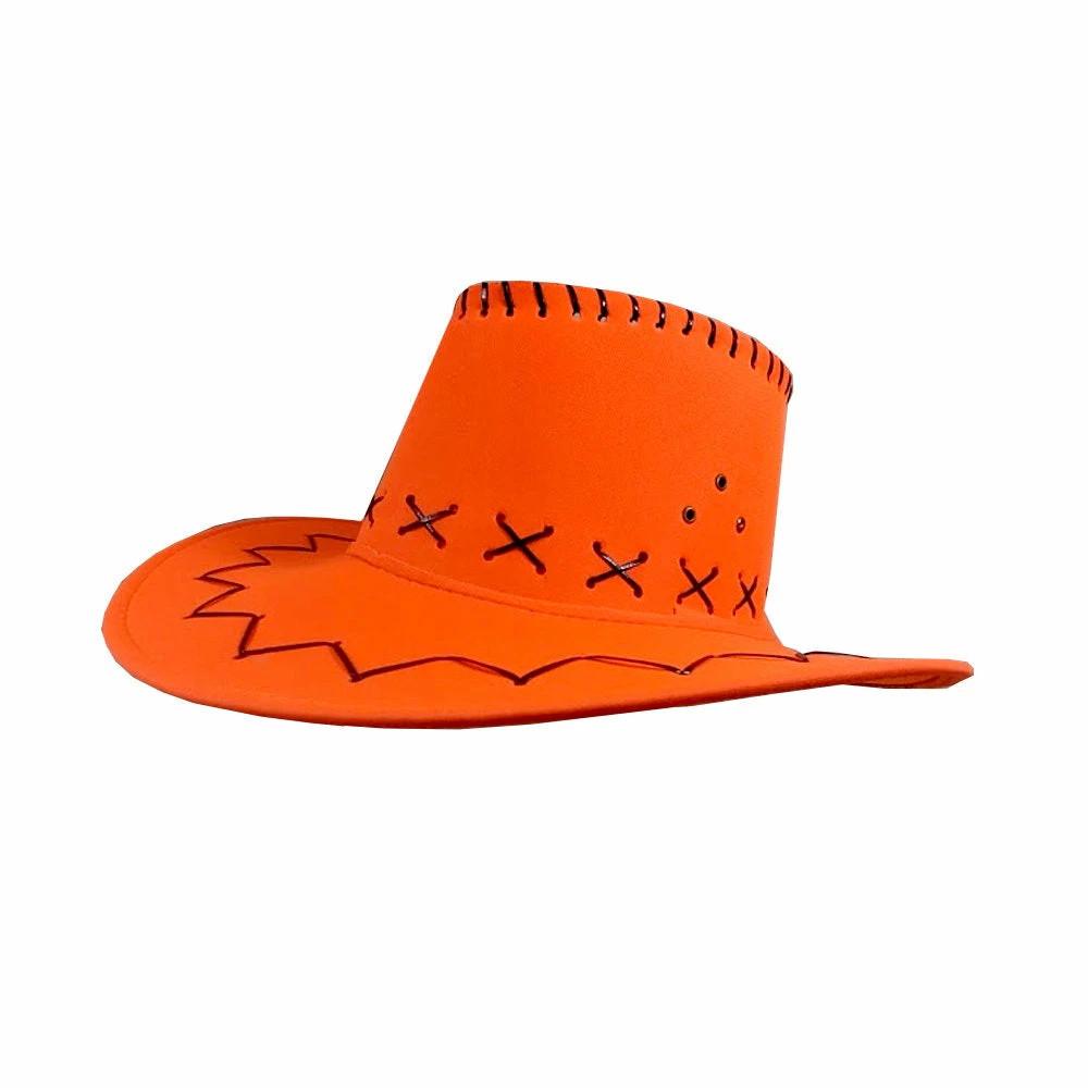 Trademart Orange Cowboy Hat With Rope Accessoriesc 3 Trademart Orange Cowboy Hat With Rope Accessoriesc