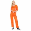 Disguise Costumes Orange Prisoner Ladies Costume Occupations & Uniforms