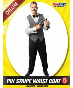 Allen Trading Mensc Pin Stripe Waist Coat - 1920s Mens