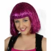 Carnival Products Pink Tinsel Disco Bob Wig 1970's