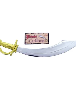 Tomfoolery Pirate Cutlass With Gold Handle Weapons & Armour